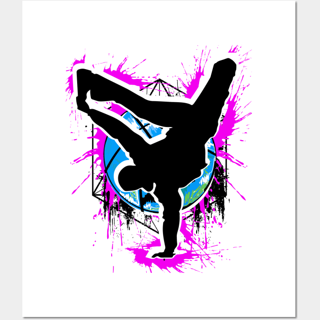 Breakdance - Breakdancer - Breakdancing B-Boy - Streetdance Wall Art by BabyYodaSticker